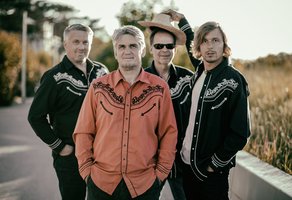 Die vier Bandmitglieder der Band Huckstorf Bande