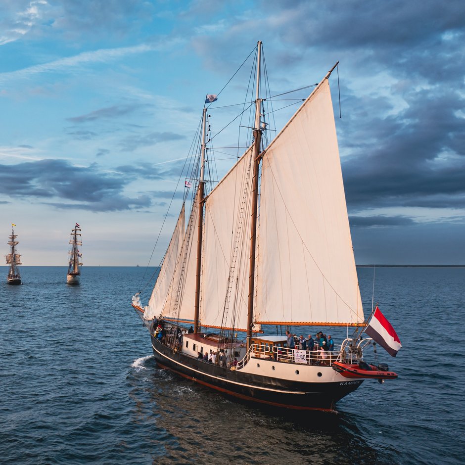 Das Segelschiff Abel Tasmann auf der Ostsee zur Hanse Sail