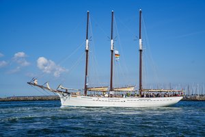 Pascual Flores auf der Ostsee zur Hanse Sail